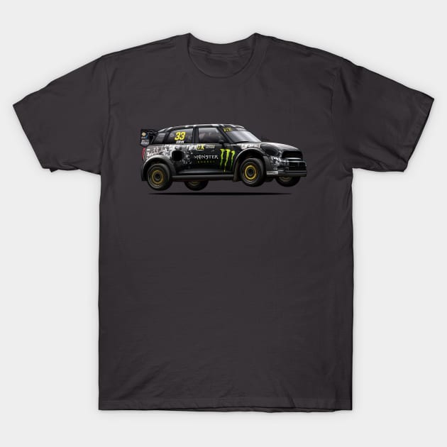 Liam Doran's Mini WRX T-Shirt by Mario Ramos Rally Art